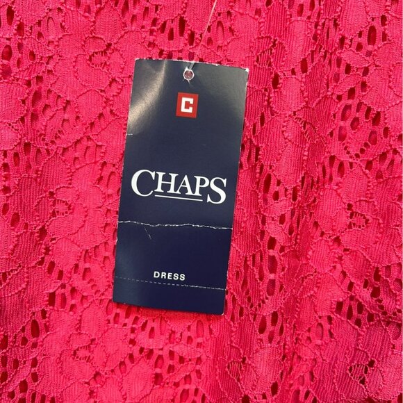 NWT Chaps Women Lace Sheath Dress Size 8 Calypso Coral Sleeveless Party Workwear - Picture 4 of 13
